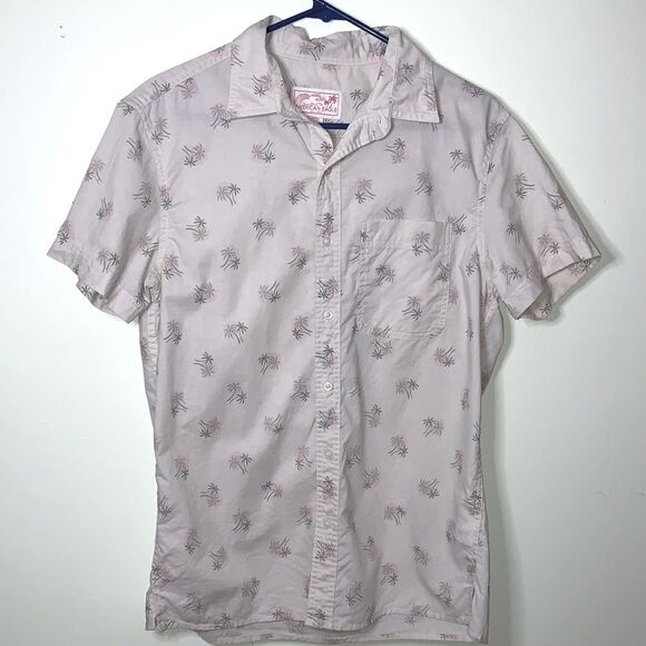 American Eagle palm tree short sleeve camp shirt S - Picture 1 of 4